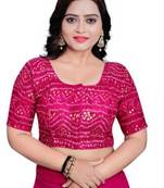 Rani Cotton Chunri Foil Print Readymade Blouse