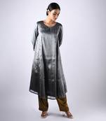 Handwoven sona chandi 'a' line kurta set