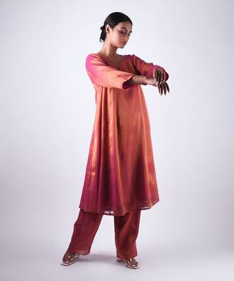 Handwoven dhoop chaun 'a' line kurta 2