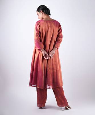 Handwoven dhoop chaun 'a' line kurta 3