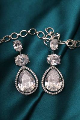 Classic American Diamond Long Necklace Set 3