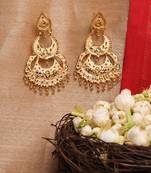 Cream Triangle Necklace with Cut-Out Design & Gold Detailing