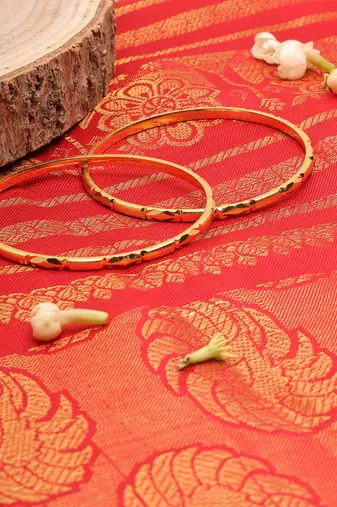 Gold-Plated Traditional Bangles Set