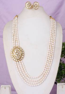 Natural fresh water pearls kundan side piece with certificate 1
