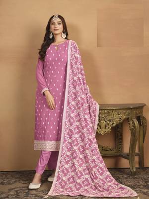 BABY PINK GEORGETTE EMBROIDERED SALWAR KAMEEZ 2
