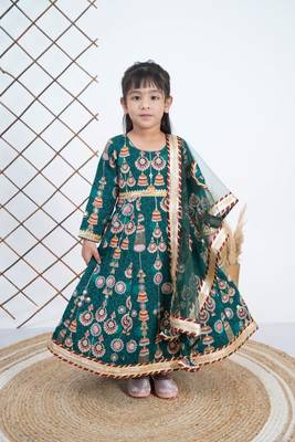 Green Embroidary Anarkali 1