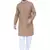 men's beige khaki lyocell long kurta  