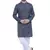 men's charcoal black lyocell festive long kurta