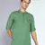 men's fresh green linen cotton short pathani kurta