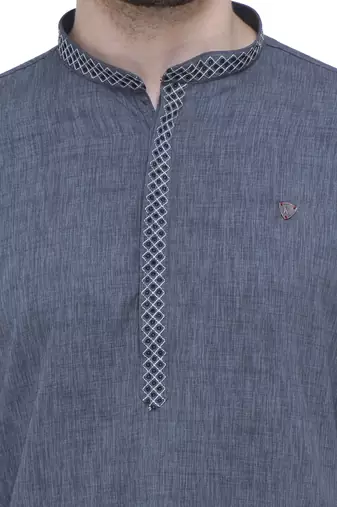 men's anchor grey lyocell festive long kurta
