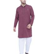 men's plum lyocell festive long kurta