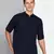 men's midnight blue linen cotton short kurta