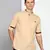men's tan linen cotton short kurta