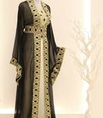 Luxe Black Georgette Zari Work Kaftan for Women