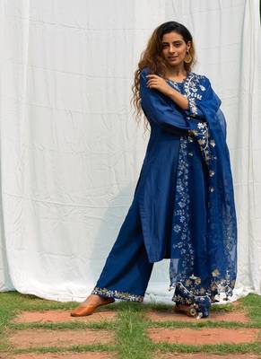 Rajshree - midnight blue suit set 3