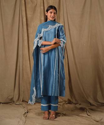 Blue a line suit set 1