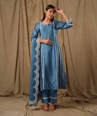 Blue a line suit set 2