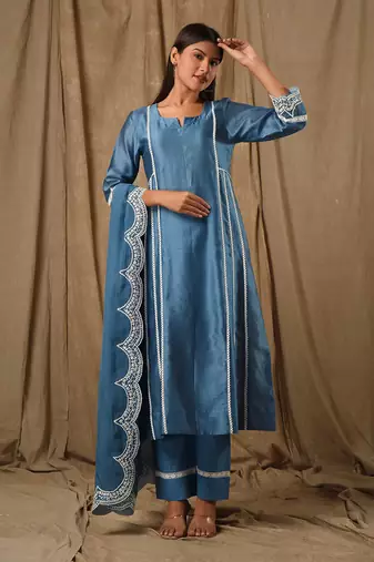 Blue a line suit set