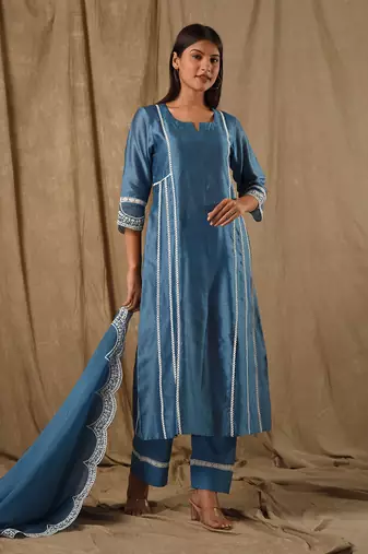 Blue a line suit set