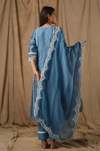 Blue a line suit set