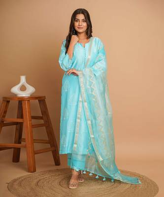 Turquoise suit set 1
