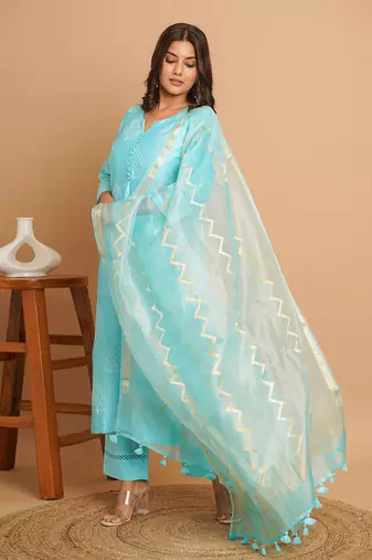 Turquoise suit set