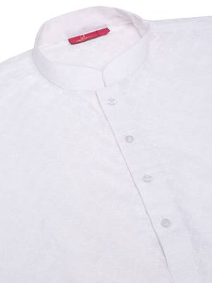 Men White Chikankari Cotton Kurta 6
