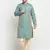 Blue Silk Blend Woven Kurta For men