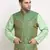Men's Jacquard Woven Design Green Jacket Only