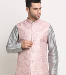 Men's Thread work sequence Pink Jacket Only