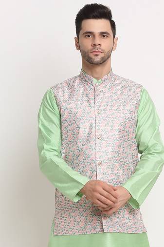 Men's Thread work sequence Green Jacket Only