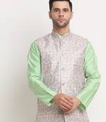 Men's Thread work sequence Green Jacket Only