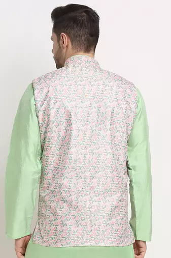 Men's Thread work sequence Green Jacket Only