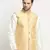 Men Silk Polka Printed Beige Nehru Jacket Only