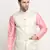 Men Silk Embroided Zari Cream Nehru Jacket Only