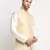 Beige Silk Blend Woven Work Nehru Jacket Only