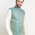 Men Woven Blue Nehru Jacket Only