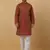 Men's Jacquard Woven Design Maroon Kurta With Pyjamas