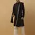 Men's Black Sequenced Embroidered Cotton Silk Kurta With Salwar and Dupatta