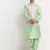 Sea Green Silk Blend Kurta and churidar with Thread Work sequence Green Nehru jacket