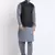 Men Cotton Grey Pathani Kurta & Salwar with Black Nehru Jacket