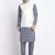 Men Cotton Grey Pathani Kurta & Salwar with White Nehru Jacket