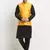 Men Silk Black Kurta Churidar With Yellow Polka Dotted Nehru Jacket Set