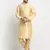 Men Silk Beige Kurta Churidar With Beige Polka Dotted Nehru Jacket Set