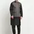 Men Silk Black Kurta Churidar With Black Embroided Nehru Jacket Set