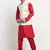 Men Silk Maroon Kurta Churidar With Cream Embroided Nehru Jacket Set