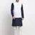 Men Cotton Solid Navy Blue Kurta Churidar With White Twill Nehru Jacket Set