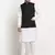 Men Cotton Solid White Kurta Churidar With Black Twill Nehru Jacket Set