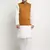 Men Cotton Solid White Kurta Churidar With Mustard Twill Nehru Jacket Set