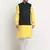 Men Cotton Solid Yellow Kurta Churidar With Green Twill Nehru Jacket Set